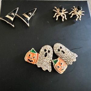 Crystal & Enamel Halloween Earrings